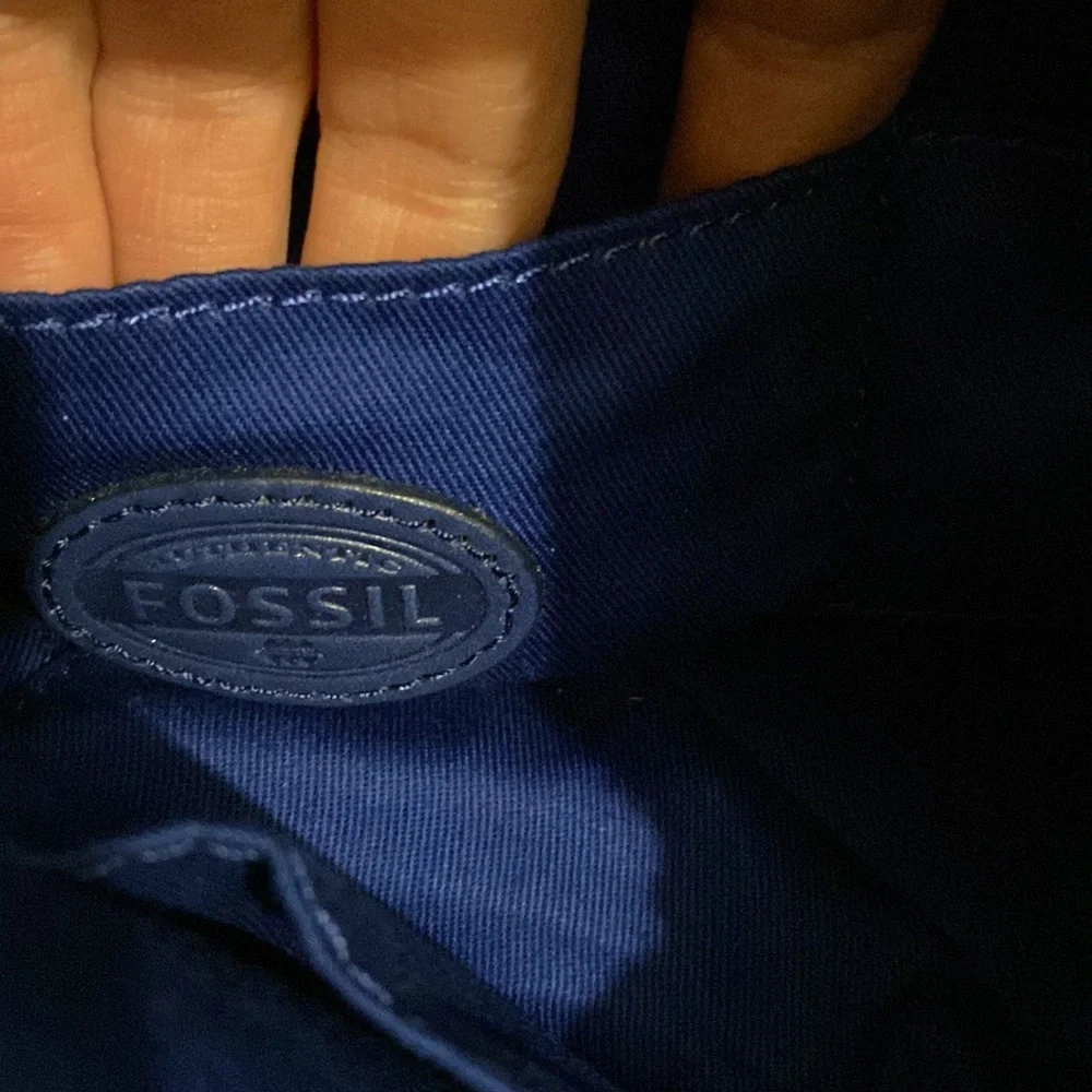 Fossil Sydney Royal Blue Leather Crossbody Bag